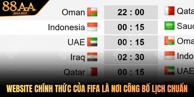 Người hâm mộ nên kiểm tra lịch World Cup 2026 từ nguồn chính thức